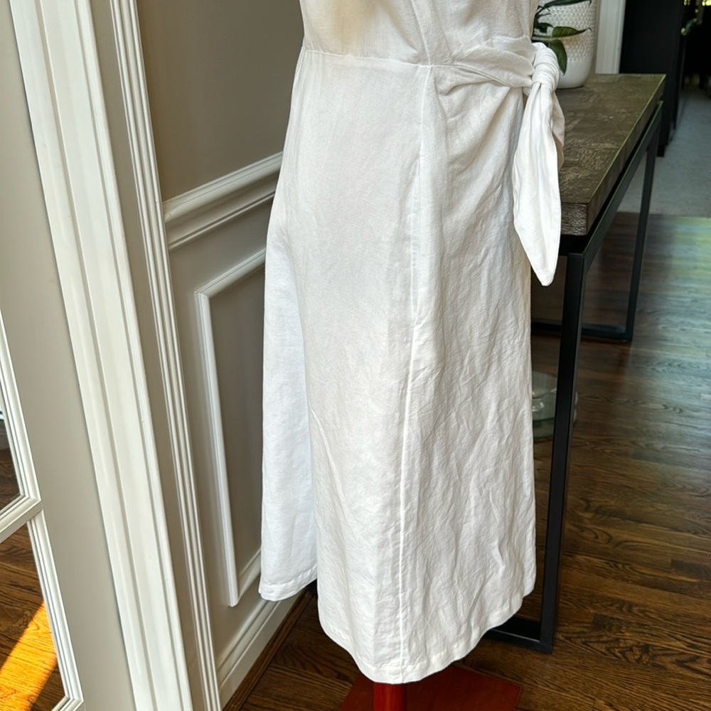 Vineyard vines White tie front linen dress Size 10 - Picture 5 of 14